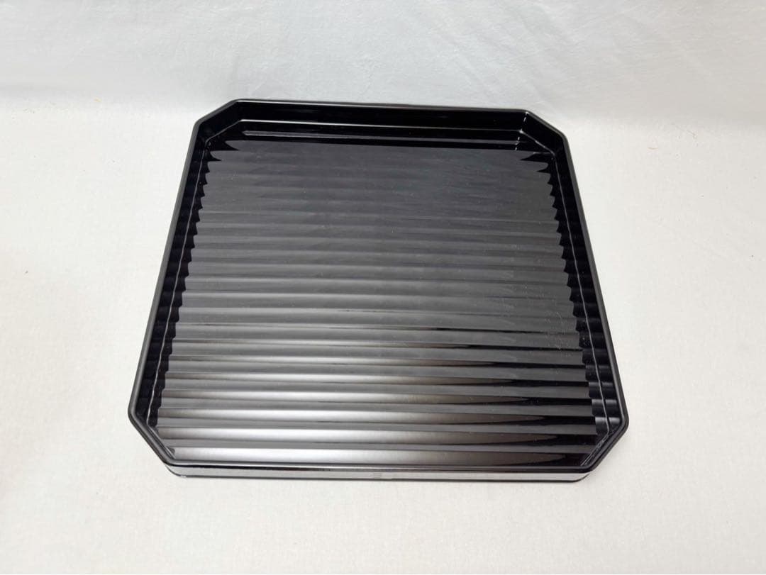 ほぼ未使用 懐石道具 溜塗 カンナ目 会席膳5客揃 元箱