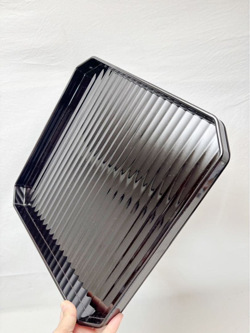 ほぼ未使用 懐石道具 溜塗 カンナ目 会席膳5客揃 元箱