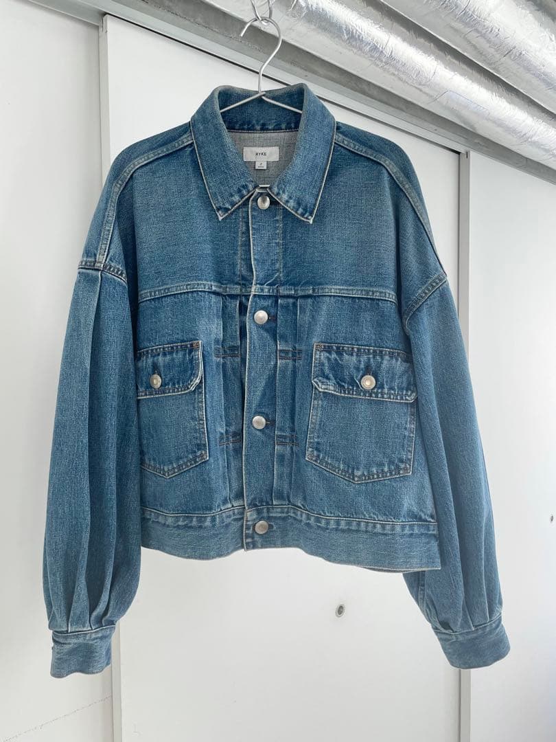 ＜HYKE＞ バルーンスリーブ デニムジャケット　size 2