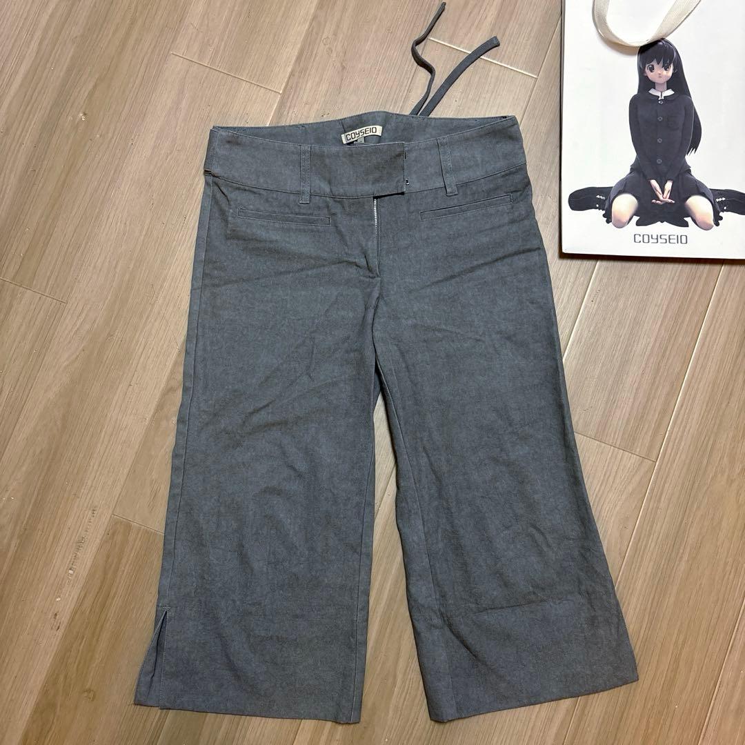 パンツ Coyseio DOUBLE CAPRI PANTS LIGHT GREY