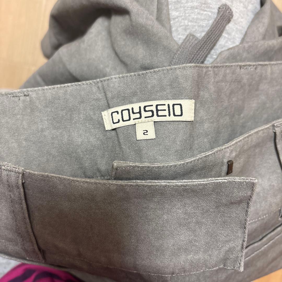 パンツ Coyseio DOUBLE CAPRI PANTS LIGHT GREY