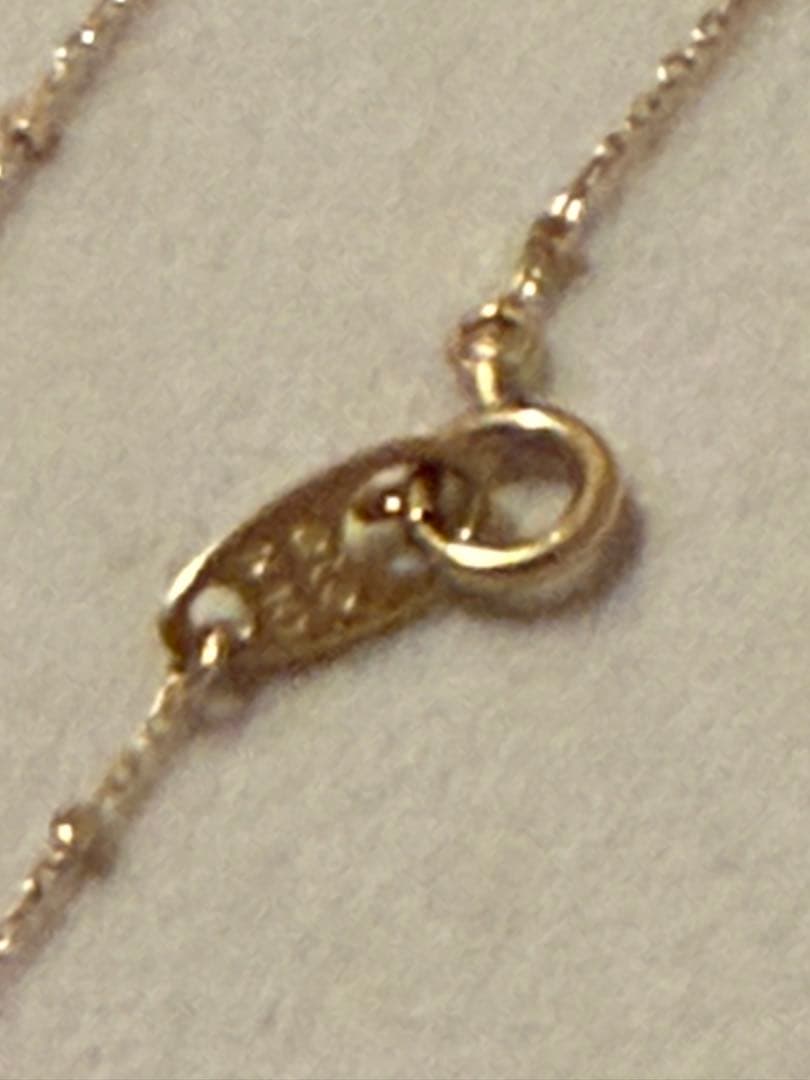 ete k10 ゴールドロングチェーンネックレス 40cm 【刻印あり】