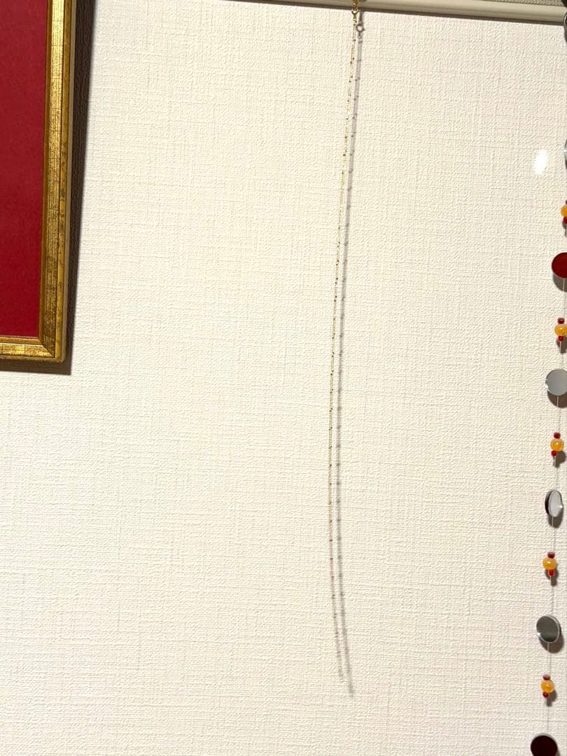 ete k10 ゴールドロングチェーンネックレス 40cm 【刻印あり】