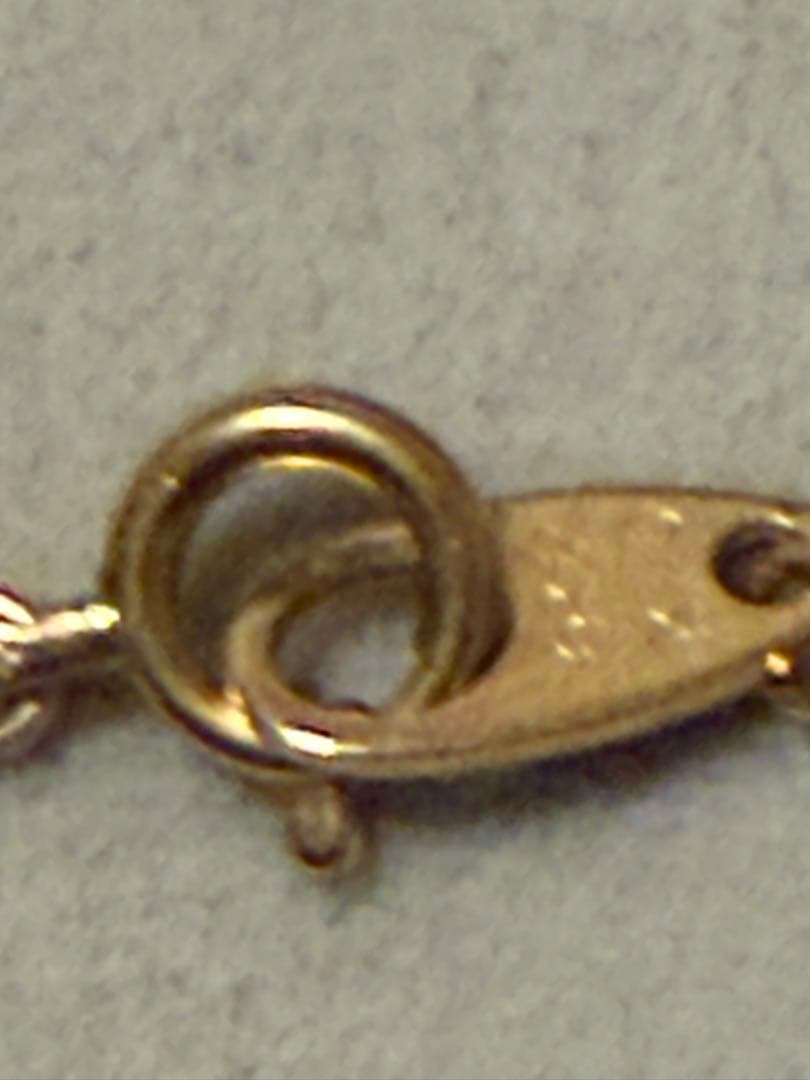 ete k10 ゴールドロングチェーンネックレス 40cm 【刻印あり】