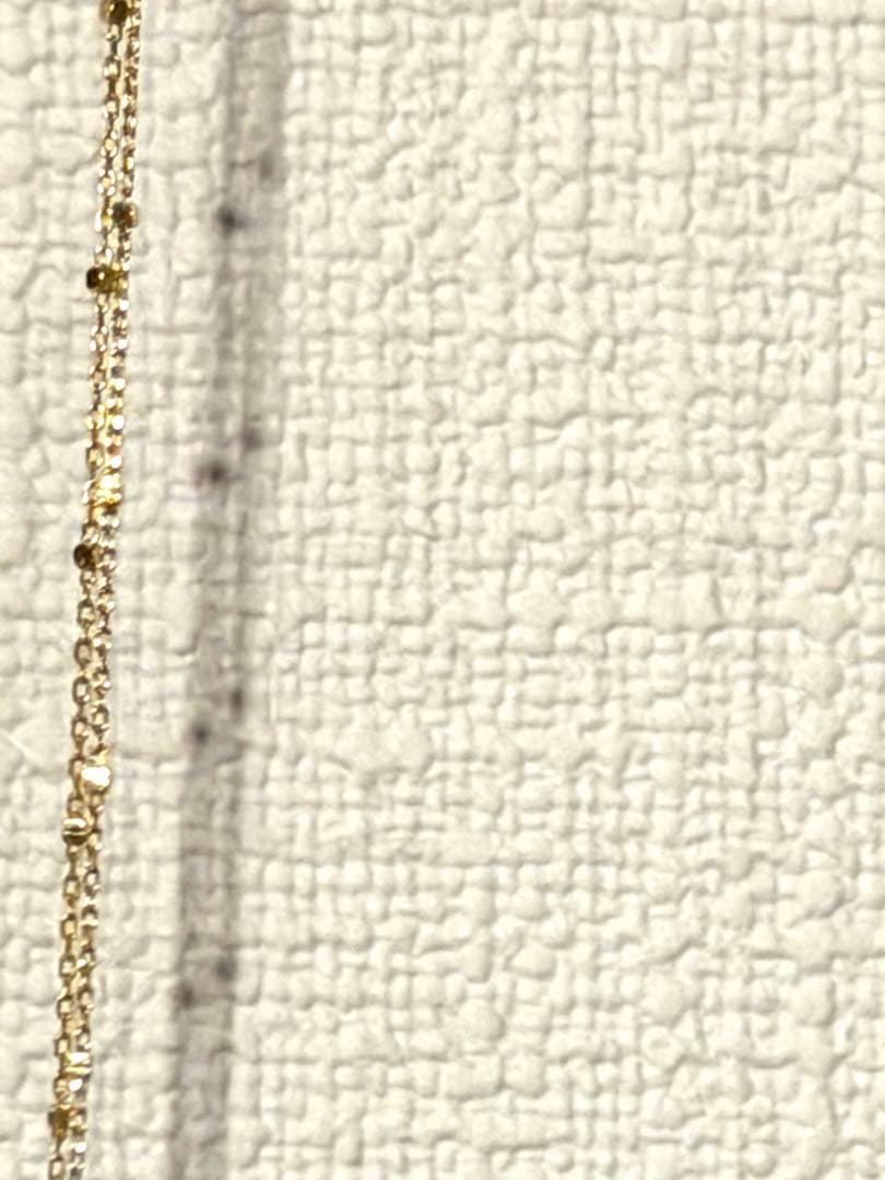 ete k10 ゴールドロングチェーンネックレス 40cm 【刻印あり】