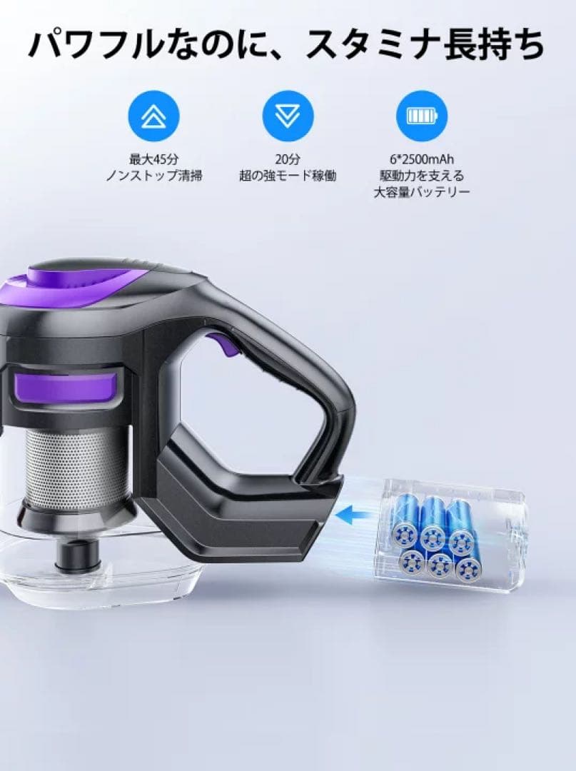 掃除機 コードレス 自立式 50000pa強吸引力 コードレス掃除機 充電式