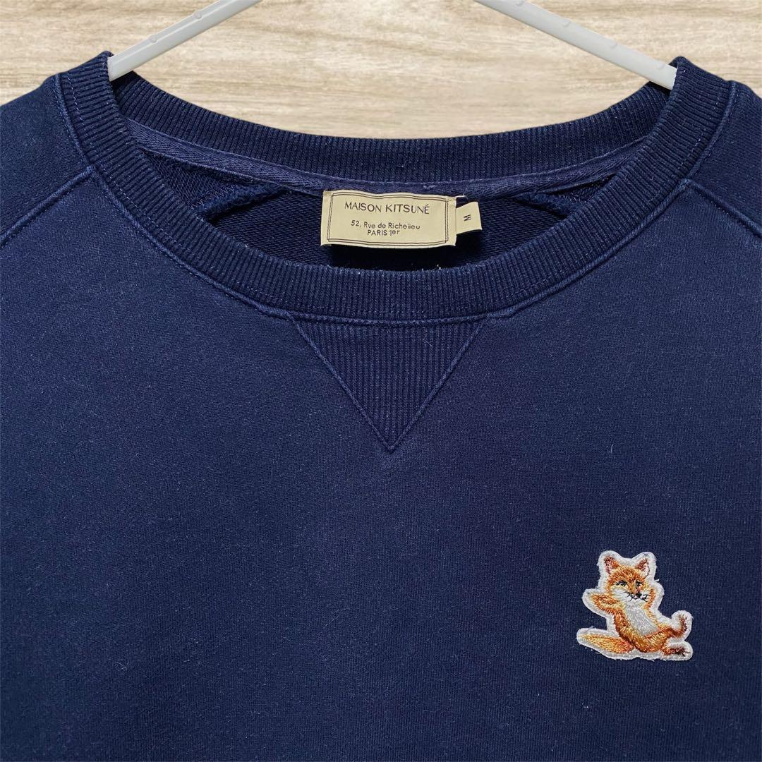 入手困難 メゾンキツネ スウェット チラックス 刺繍 ネイビー M