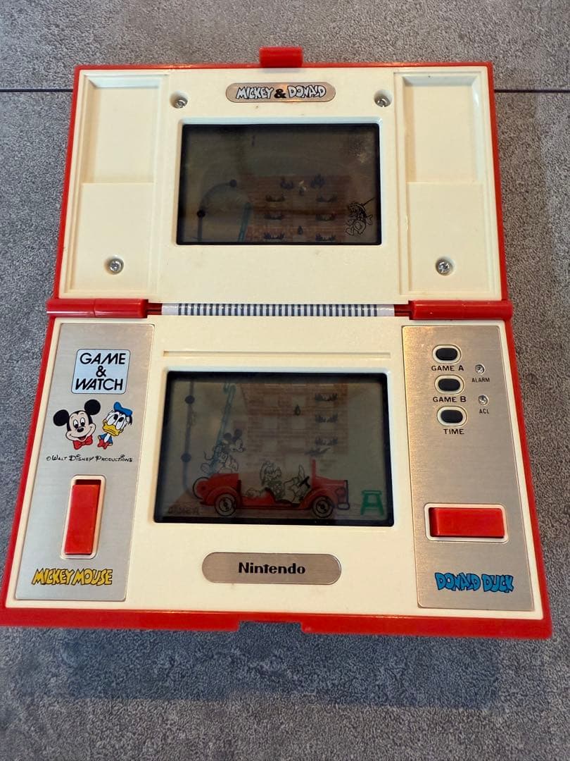 昭和レトロ　任天堂 ゲームウォッチ ミッキー&ドナルド箱 説明書付 アンティーク