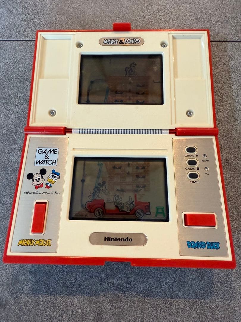 昭和レトロ　任天堂 ゲームウォッチ ミッキー&ドナルド箱 説明書付 アンティーク