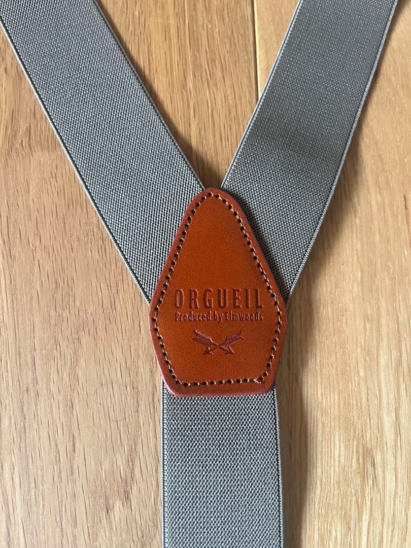 ORGUEIL グレー サスペンダー　オルゲイユ　アメカジ　東洋　ベルト　超美品
