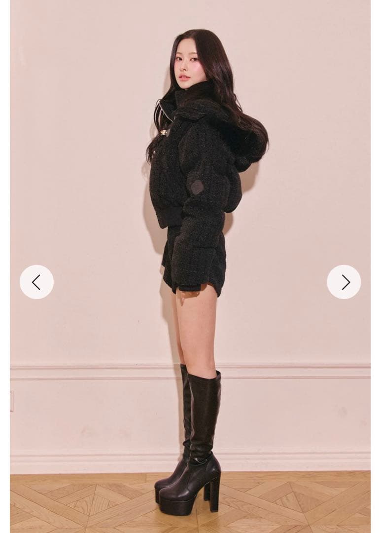 新品タグ付き Randy ベロアツイードショートパンツ ブラック