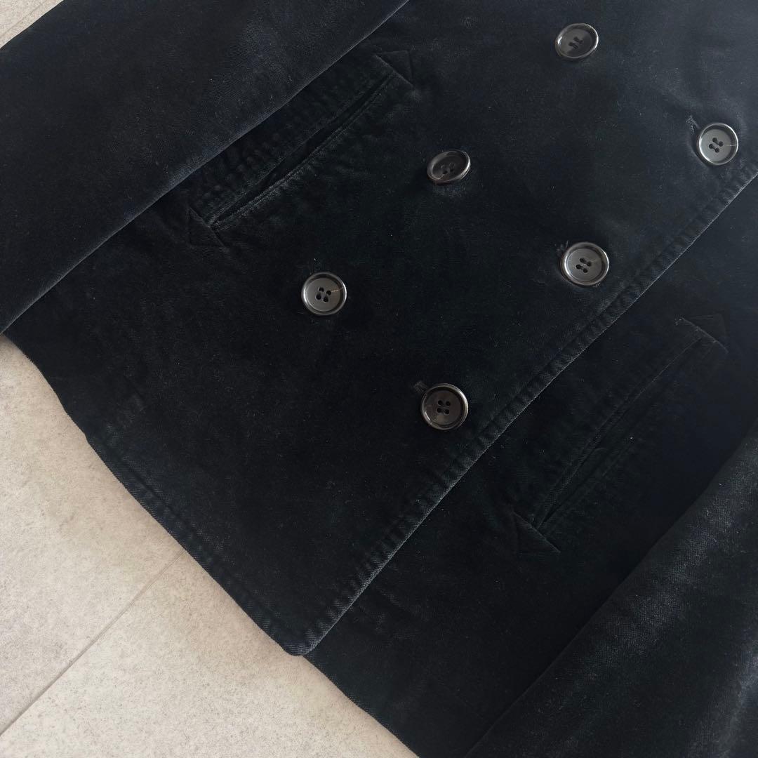 トリココムデギャルソン　AD2002　ピーコート　ベロア　ダブル　黒　M