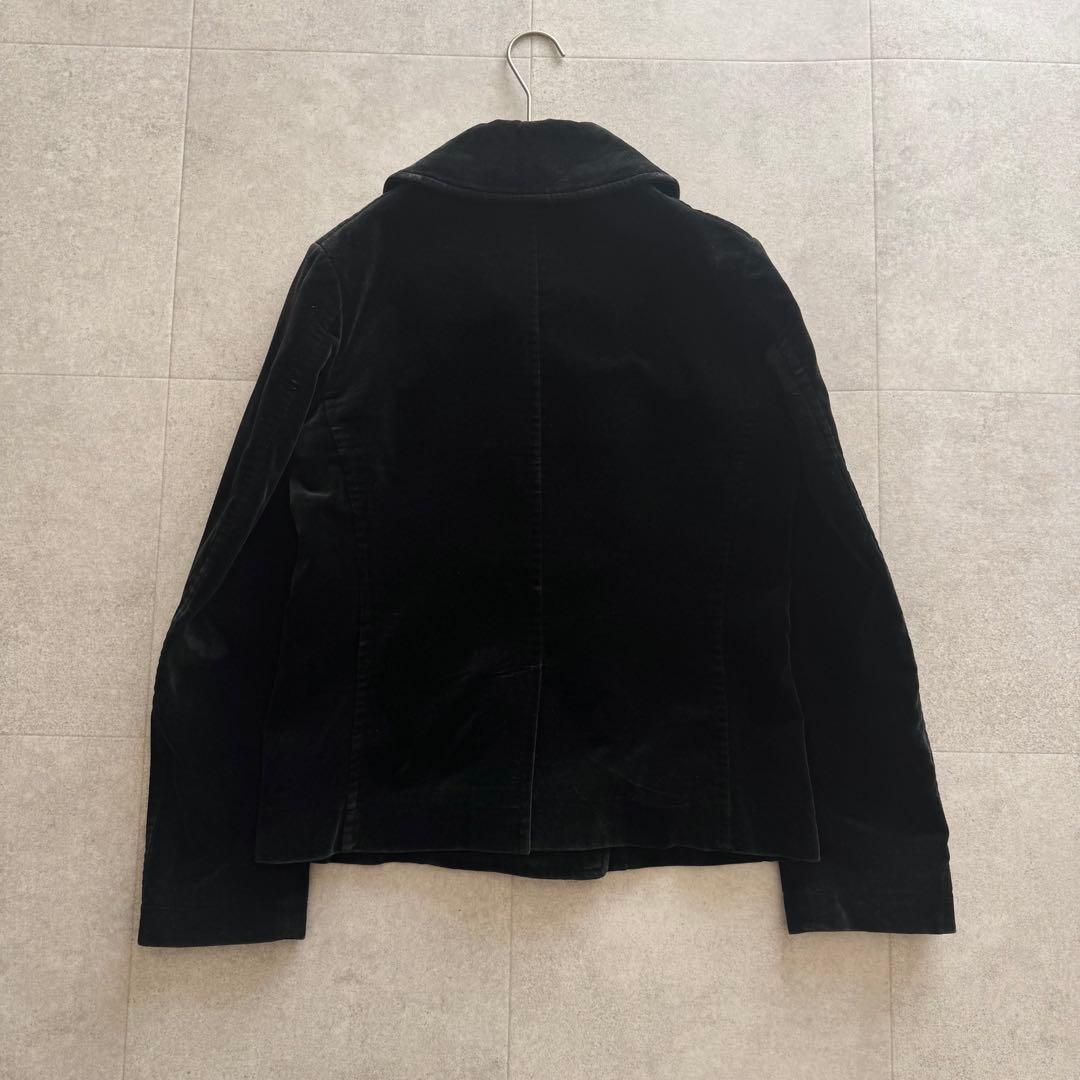 トリココムデギャルソン　AD2002　ピーコート　ベロア　ダブル　黒　M