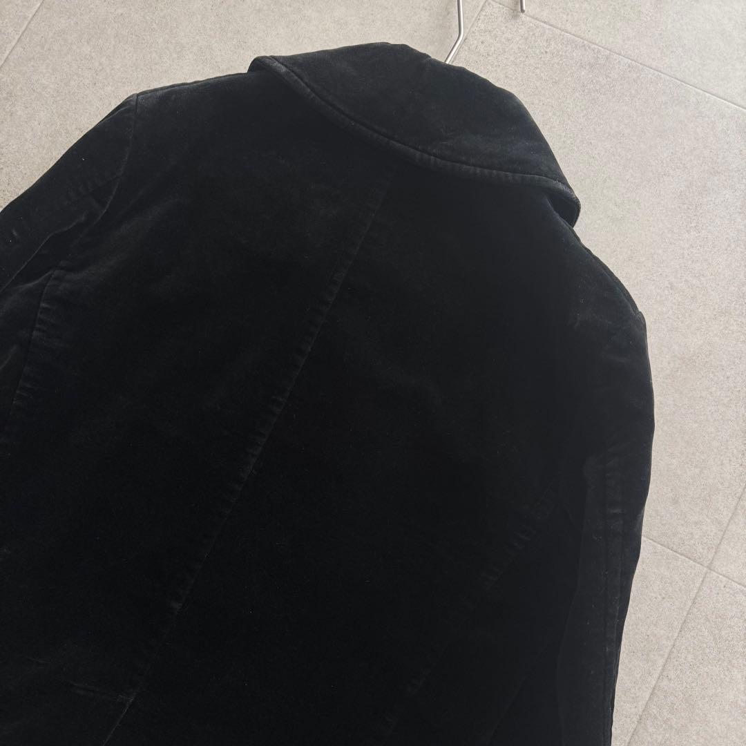 トリココムデギャルソン　AD2002　ピーコート　ベロア　ダブル　黒　M