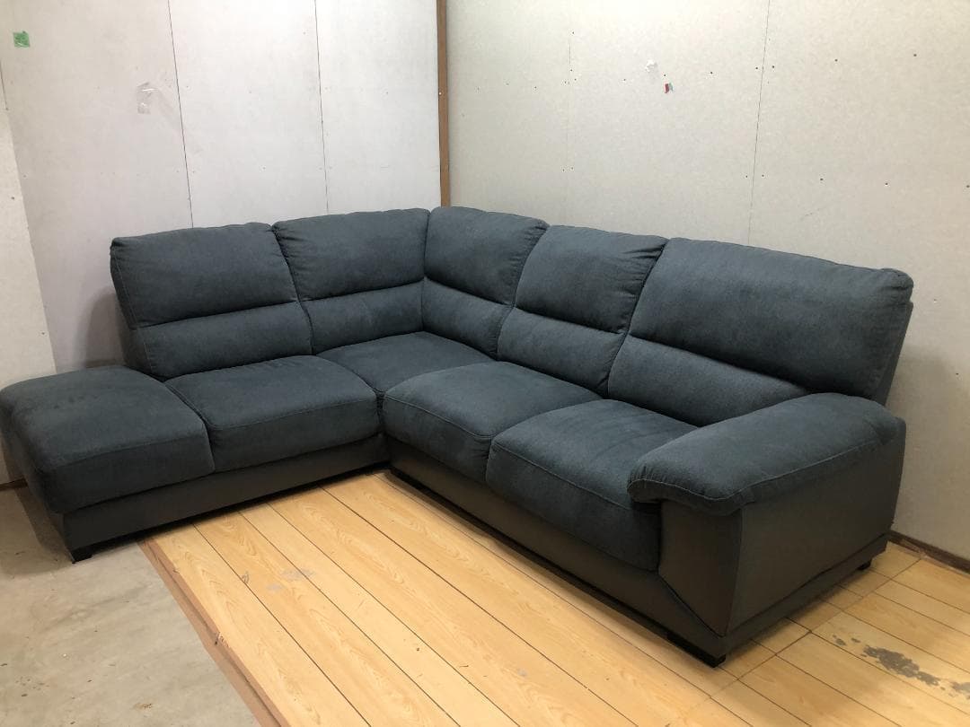 あお様①　超美品 ニトリ 布張りカウチソファー ウォール3KD 88161