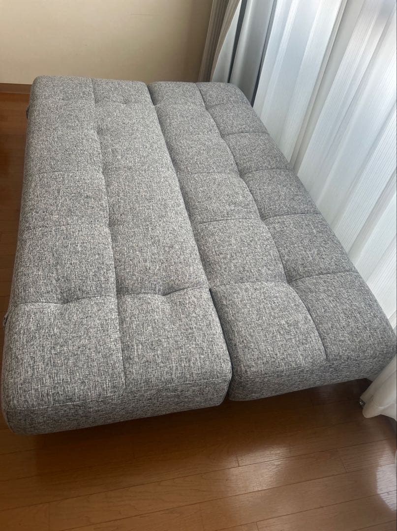 ニトリ マークス(AM GY)グレー ファブリック ソファベッド 二人掛け