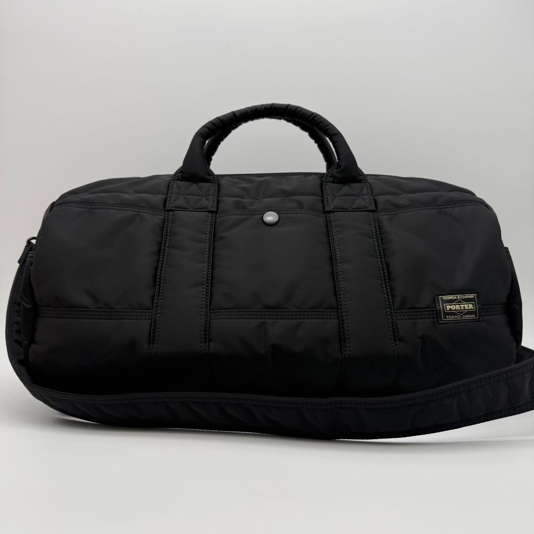 【新品タグ付き】ポーター タンカードラムバッグ 2WAY ブラック ロールバック