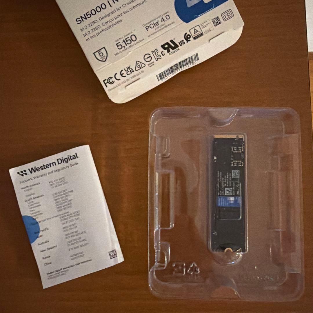 内蔵型SSD WD Blue SN5000 2TB NVMe SSD M.2 2280