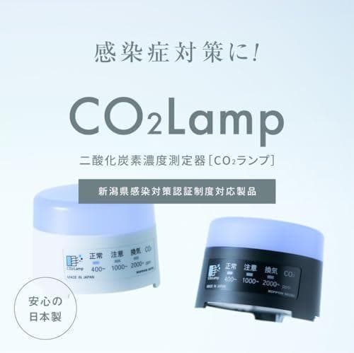 A【日本精機】 CO2Lamp CO2センサー 白 二酸化炭素測定器・濃度計・検
