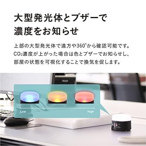 A【日本精機】 CO2Lamp CO2センサー 白 二酸化炭素測定器・濃度計・検