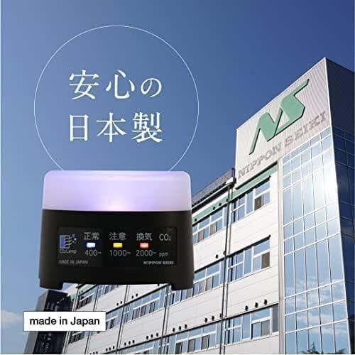 A【日本精機】 CO2Lamp CO2センサー 白 二酸化炭素測定器・濃度計・検