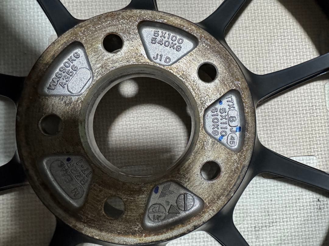 た*ん様 【2本】ADVAN Racing RZⅡ17インチ8j+45 5-11