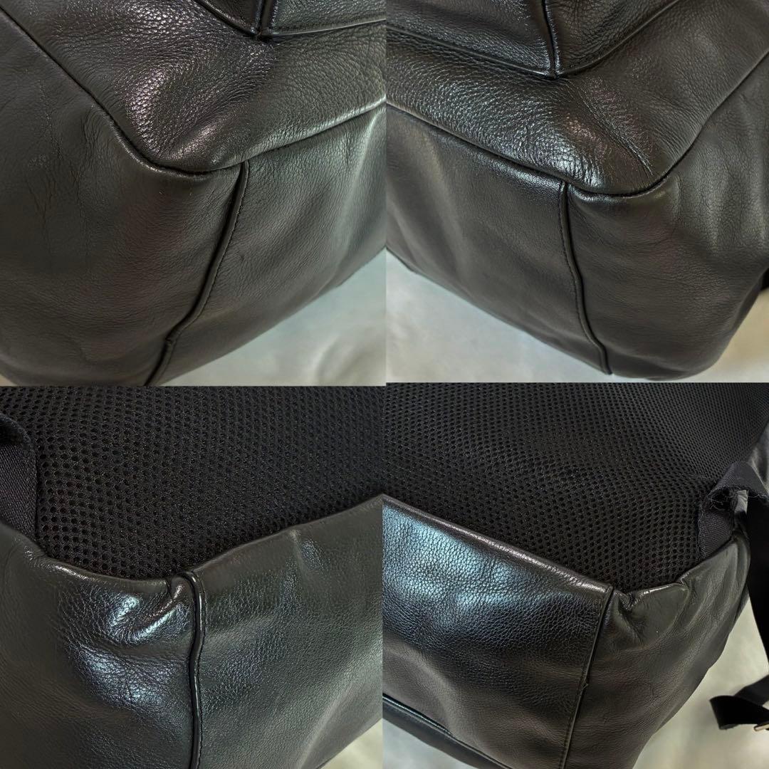 【美品】コーチ 54786 チャールズ リュック ビジネスバッグ レザー 黒