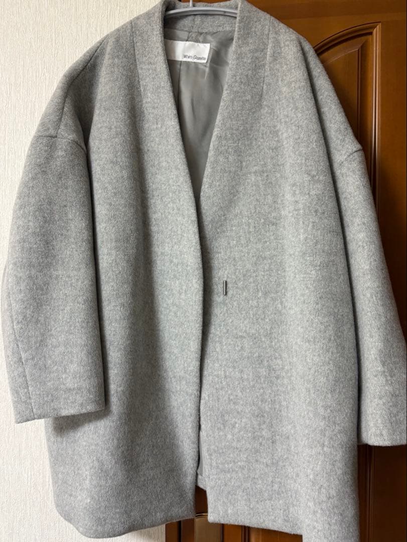 Whim Gazette メリンプミドルコート グレー 2024AW