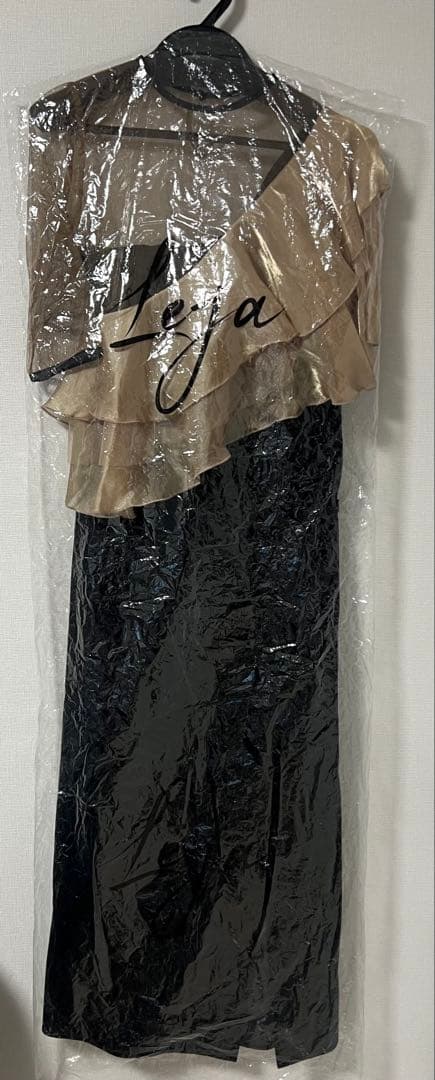 【Leja】アシンメトリーティアードフリル3WAYベロアワンピースドレス