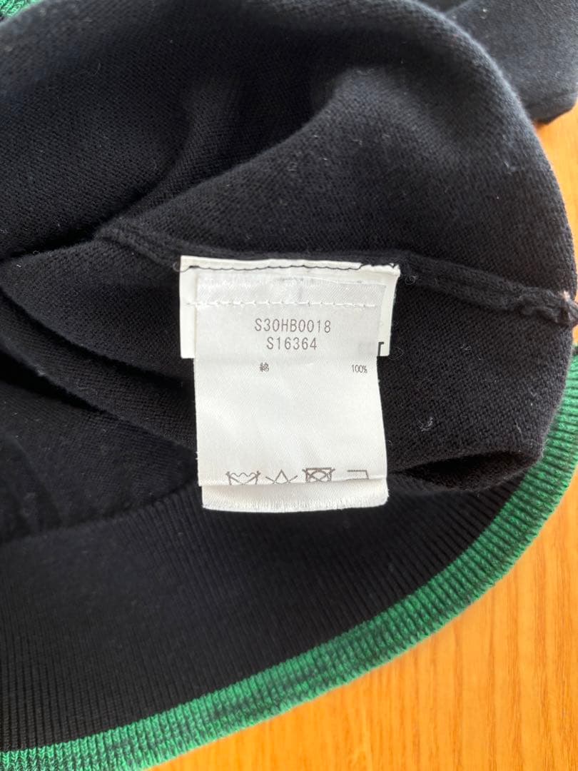 マルジェラ　Maison Margiela 黒 S スキッパーニット　ポロ