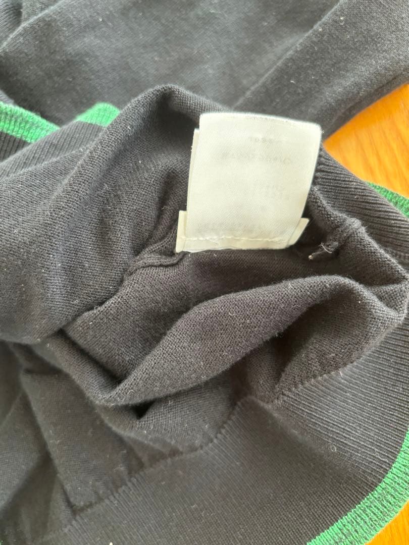 マルジェラ　Maison Margiela 黒 S スキッパーニット　ポロ