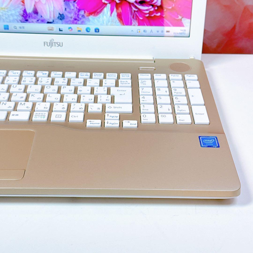 新品SSD✨Windows11✨ノートパソコン✨カメラ✨オフィス✨お洒落ゴールド