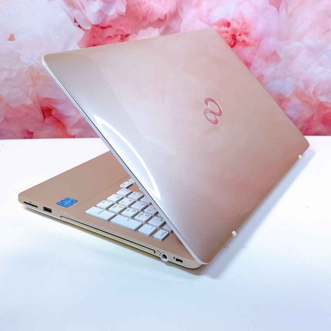 新品SSD✨Windows11✨ノートパソコン✨カメラ✨オフィス✨お洒落ゴールド