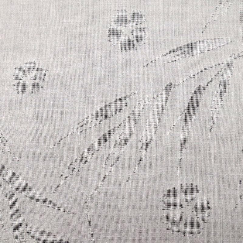 《Be★襦袢仕立て＋麻半衿＋衣紋抜＋麻小千谷本紋紗柳に撫子反24-298》