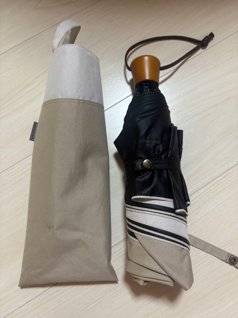 Sun Barrier 100 折りたたみ日傘 ３段折 UVカット ベージュ