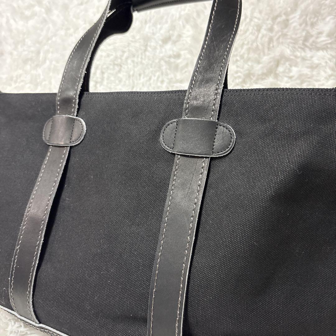 ポーター　吉田鞄　レザー　キャンバス　ボストンバッグ　ブラック