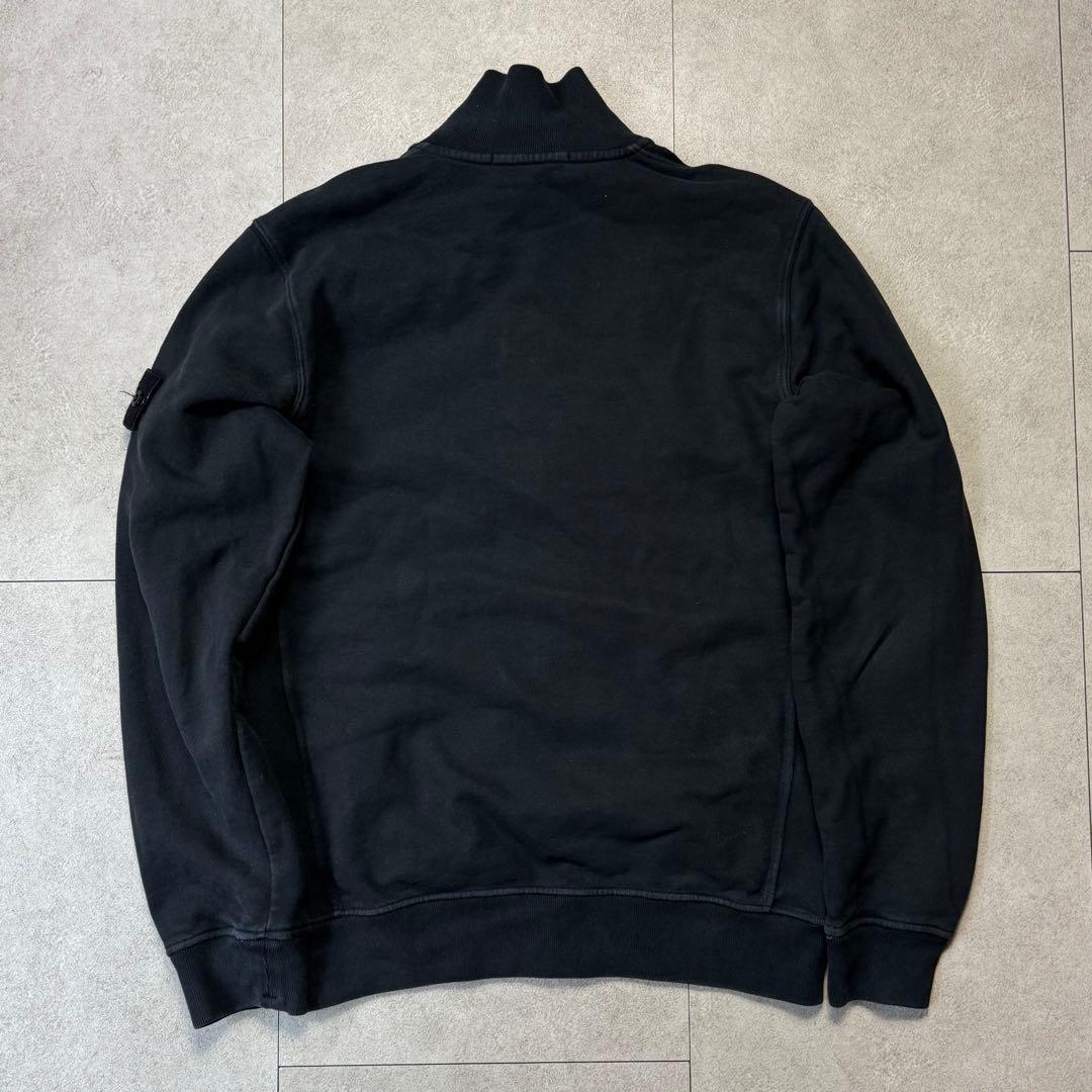 トップス Stone  garment dye logo zip sweat
