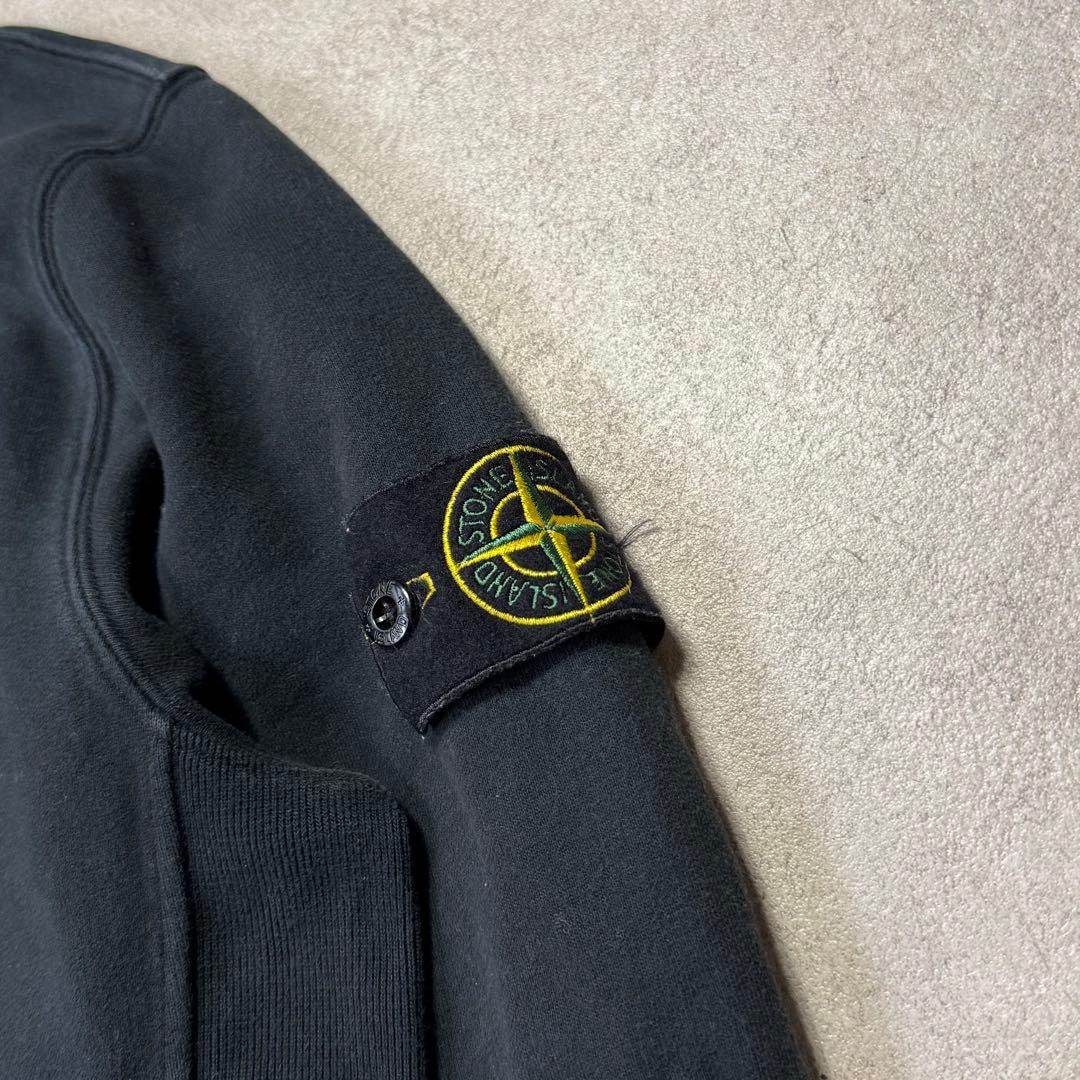 トップス Stone  garment dye logo zip sweat