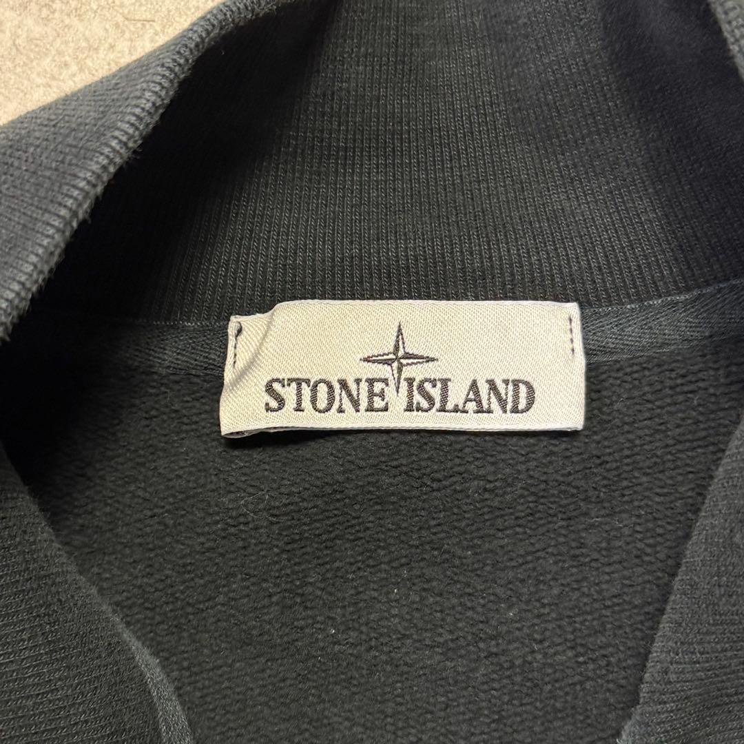 トップス Stone  garment dye logo zip sweat