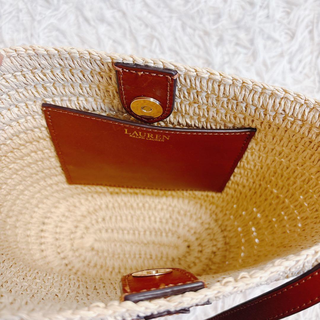 ローレン　RALPH LAUREN ショルダーバッグ かごバッグ ストローバッグ