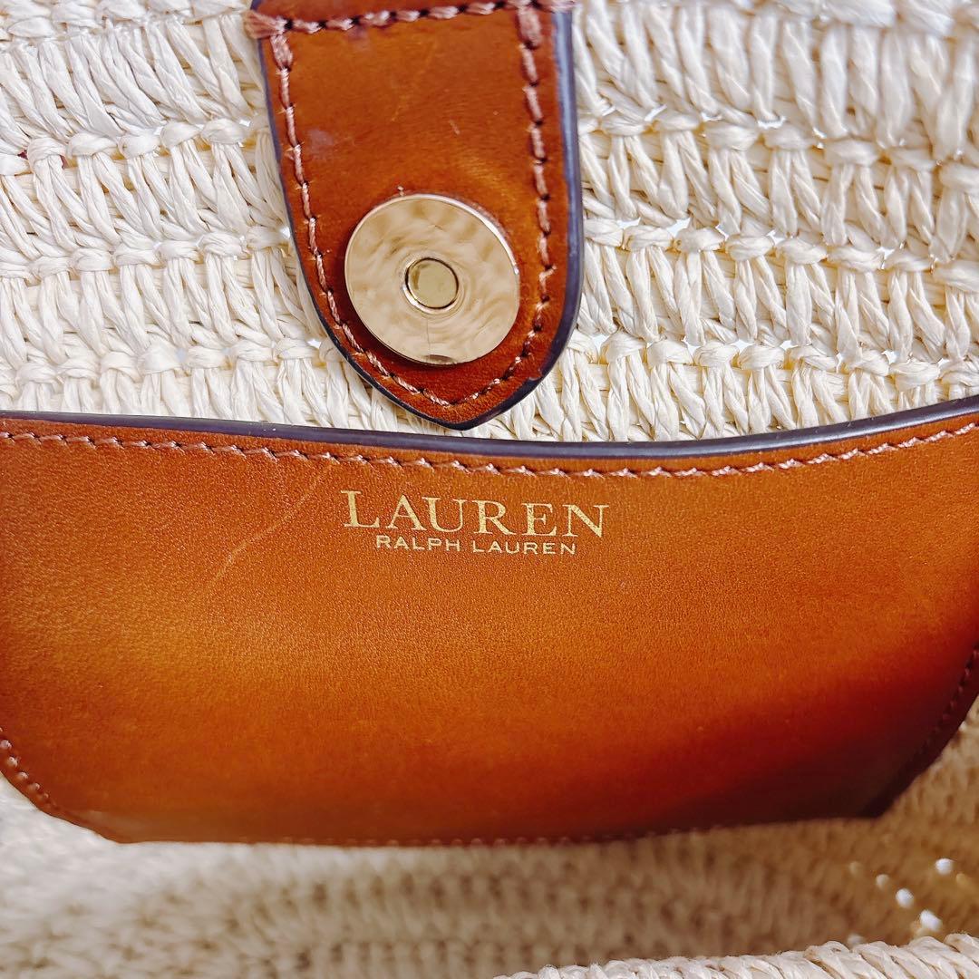 ローレン　RALPH LAUREN ショルダーバッグ かごバッグ ストローバッグ