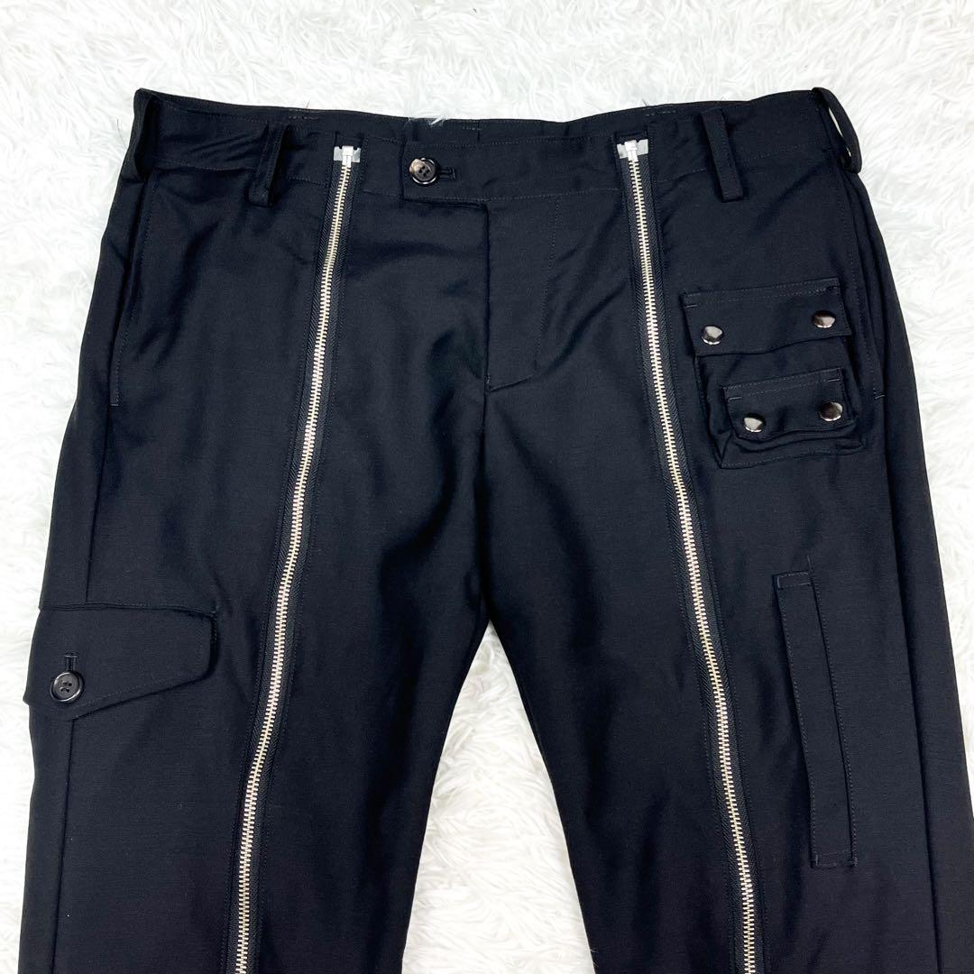 極美品 希少 アンダーカバー ボンディングパンツ スラックス モヘヤ混 刺繍