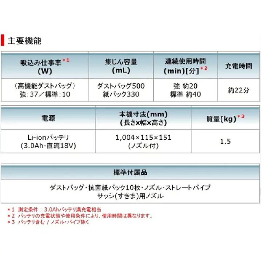Makita 18V スティッククリーナー CL182FDZW 本体のみ