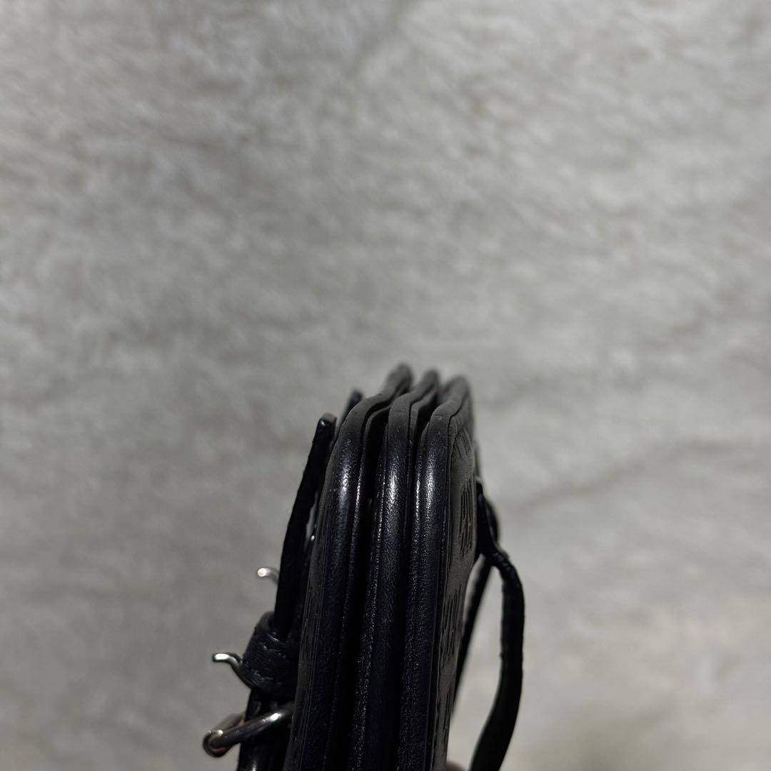 美品☆HYSTERIC GLAMOUR 総ロゴ レザー ポーチ オゾン 日本製