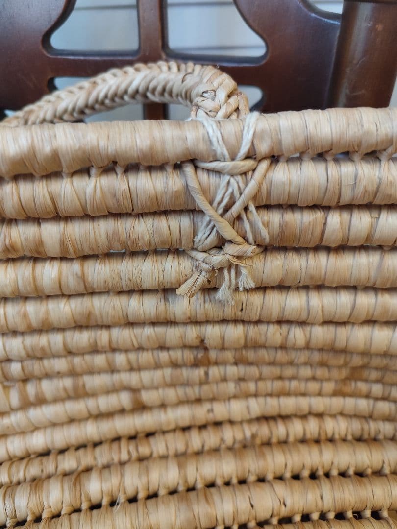 揺り籠　クーファン　クーハン　ラタン　バスケット　籠　籐　昭和レトロ　人形