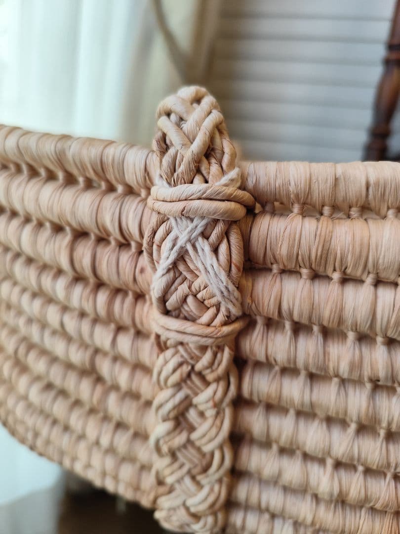 揺り籠　クーファン　クーハン　ラタン　バスケット　籠　籐　昭和レトロ　人形