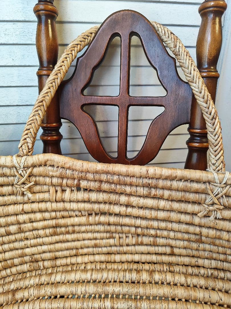 揺り籠　クーファン　クーハン　ラタン　バスケット　籠　籐　昭和レトロ　人形