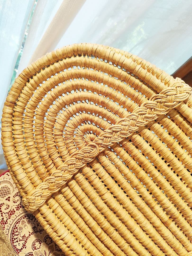 揺り籠　クーファン　クーハン　ラタン　バスケット　籠　籐　昭和レトロ　人形