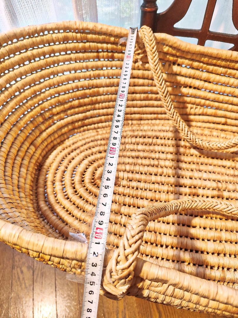 揺り籠　クーファン　クーハン　ラタン　バスケット　籠　籐　昭和レトロ　人形