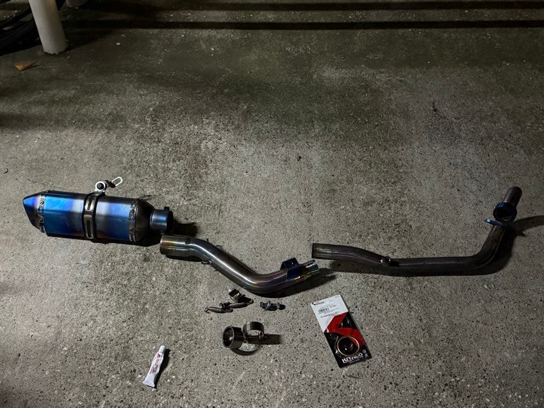 crf250ラリー MD44 社外マフラー　フルエキ